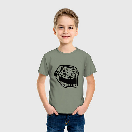 Детская футболка Омега тролл фейс мем / Авокадо – фото 3
