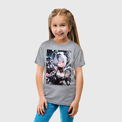Футболка хлопковая детская Jetavie Punishing Gray Raven, цвет: меланж — фото 2