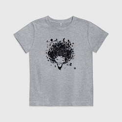 Футболка хлопковая детская Девчонка милашка, цвет: меланж