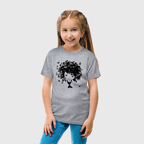 Детская футболка Милая весенняя девчонка / Меланж – фото 4