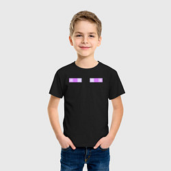 Футболка хлопковая детская Enderman Minecraft, цвет: черный — фото 2