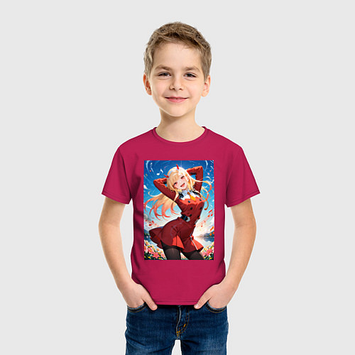 Детская футболка Марин Китагава косплей 002 Darling in the Franxx / Маджента – фото 3
