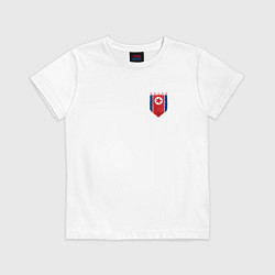 Футболка хлопковая детская North Korean symbol, цвет: белый