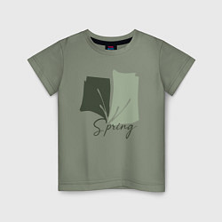 Футболка хлопковая детская Spring, цвет: авокадо