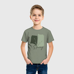 Футболка хлопковая детская Spring, цвет: авокадо — фото 2