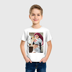 Футболка хлопковая детская Джесси и Мяут - команда Р: Покемоны, цвет: белый — фото 2