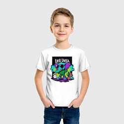 Футболка хлопковая детская Лирили Ларила итальянские мемы, цвет: белый — фото 2