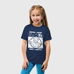 Футболка хлопковая детская Поверхность никогда - убежище навсегда, цвет: тёмно-синий — фото 2