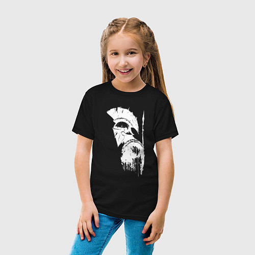 Детская футболка Один из 300 спартанцев / Черный – фото 4