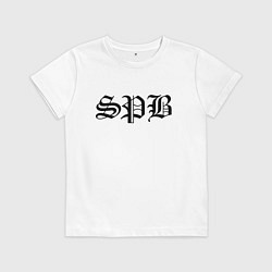 Футболка хлопковая детская Saint Petersburg - meme, цвет: белый