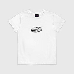 Футболка хлопковая детская Toyota camry white, цвет: белый