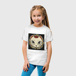 Футболка хлопковая детская Радужный Дандадан, цвет: белый — фото 2