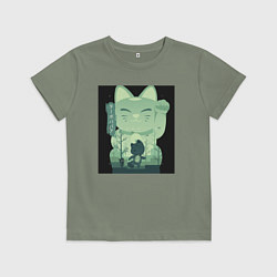 Футболка хлопковая детская Neko Turbo Granny Dandadan, цвет: авокадо