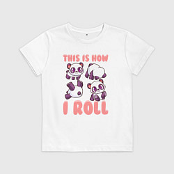 Футболка хлопковая детская Как я катаюсь, цвет: белый