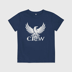 Футболка хлопковая детская Ворона в полёте, цвет: тёмно-синий