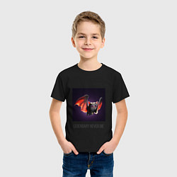 Футболка хлопковая детская Ozzy, цвет: черный — фото 2