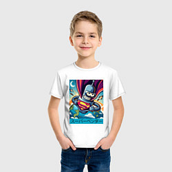 Футболка хлопковая детская Полёт Супер Бендера - коллаба, цвет: белый — фото 2