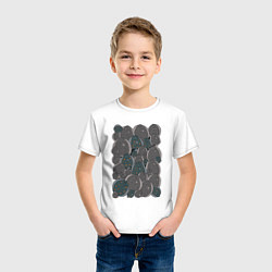 Футболка хлопковая детская Камбала, цвет: белый — фото 2