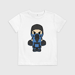 Футболка хлопковая детская Sub-zero warrior, цвет: белый