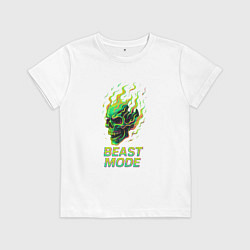 Футболка хлопковая детская Режим зверя, цвет: белый