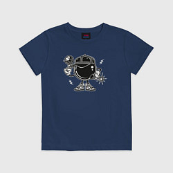 Футболка хлопковая детская Bomb basketball, цвет: тёмно-синий