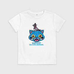 Футболка хлопковая детская Kpop demon hunters, цвет: белый