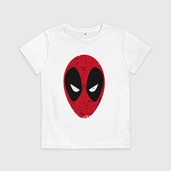 Футболка хлопковая детская Deadpool balloon, цвет: белый