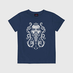 Футболка хлопковая детская Assassins Creed - valhalla, цвет: тёмно-синий