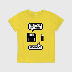 Футболка хлопковая детская Я твой отец, цвет: желтый