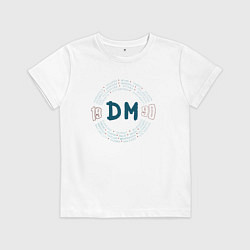 Футболка хлопковая детская Depeche Mode - World Violation tour back, цвет: белый