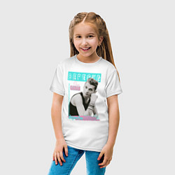 Футболка хлопковая детская Depeche Mode Dave Gahan - 80s style, цвет: белый — фото 2