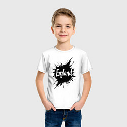Футболка хлопковая детская Чернильная Англия, цвет: белый — фото 2