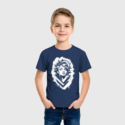 Футболка хлопковая детская Поп-арт дива, цвет: тёмно-синий — фото 2