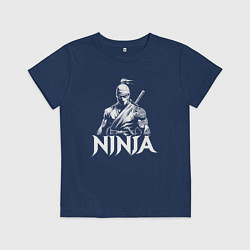 Футболка хлопковая детская Ниндзя торс, цвет: тёмно-синий