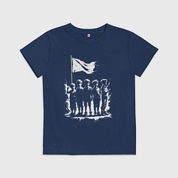 Футболка хлопковая детская Юные хранители знамени, цвет: тёмно-синий