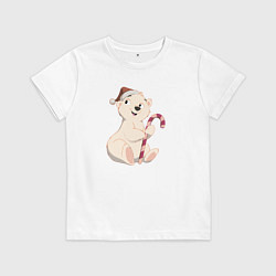 Детская футболка Медвежонок с конфетой