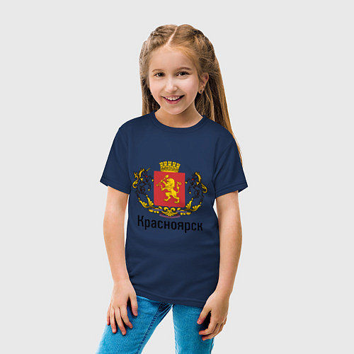 Детская футболка Красноярск / Тёмно-синий – фото 4