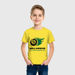 Футболка хлопковая детская Billiards, цвет: желтый — фото 2