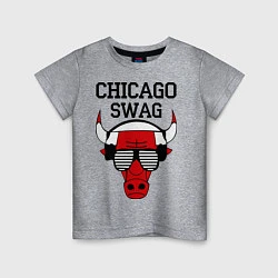 Футболка хлопковая детская Chicago SWAG, цвет: меланж