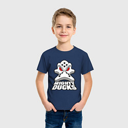 Футболка хлопковая детская HC Anaheim Ducks, цвет: тёмно-синий — фото 2