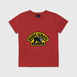 Футболка хлопковая детская HC Boston Bruins Label, цвет: красный