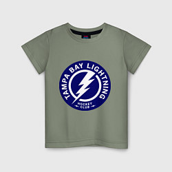 Футболка хлопковая детская HC Tampa Bay Lightning, цвет: авокадо