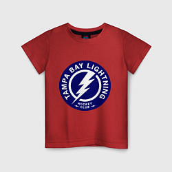 Футболка хлопковая детская HC Tampa Bay Lightning, цвет: красный