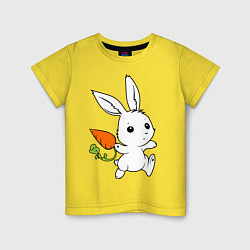 Детская футболка Зайка с морковкой