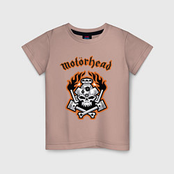 Футболка хлопковая детская Motorhead, цвет: пыльно-розовый