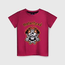 Футболка хлопковая детская Motorhead, цвет: маджента