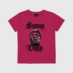 Футболка хлопковая детская Snoop Dogg Face, цвет: маджента