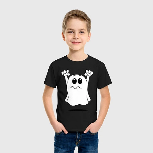 Детская футболка Привидение / Черный – фото 3