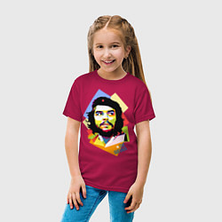 Футболка хлопковая детская Che Guevara Art, цвет: маджента — фото 2