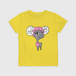 Футболка хлопковая детская Барашек, цвет: желтый